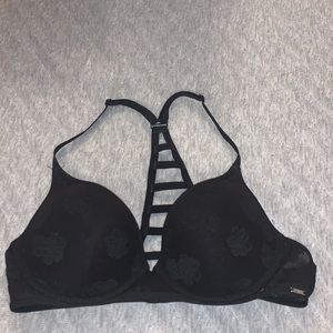 Victoria’s Secret black lace push up bra